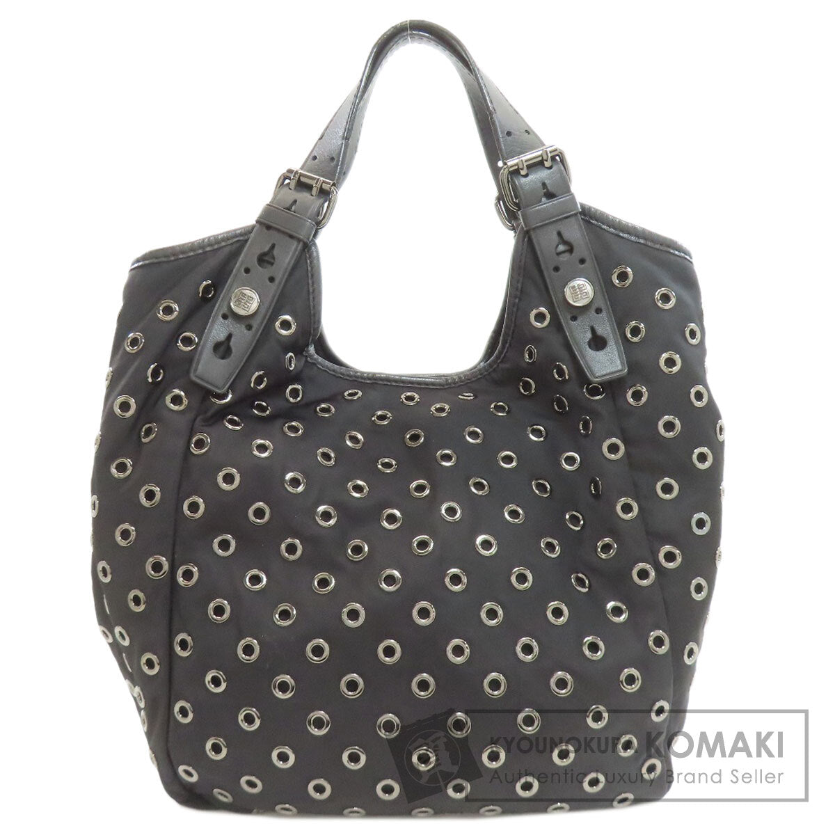 GIVENCHY ジバンシー パンチング トートバッグ ナイロン レディース 中古
