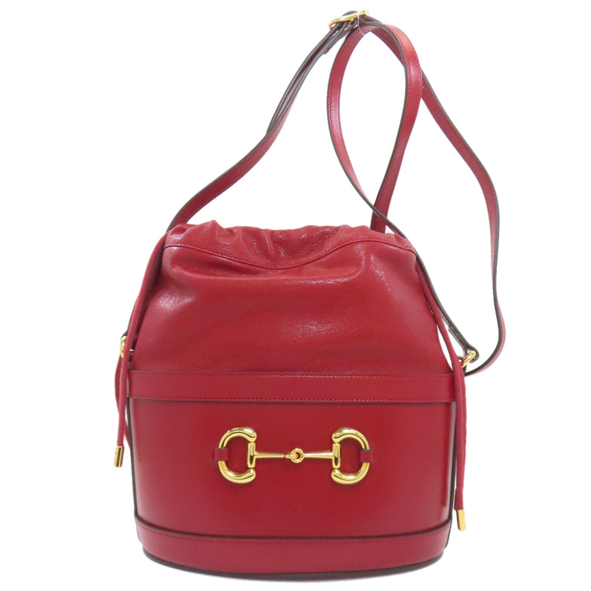 GUCCI グッチ 602118 ホースビット バケットバッグ ショルダーバッグ カーフ レディース 中古