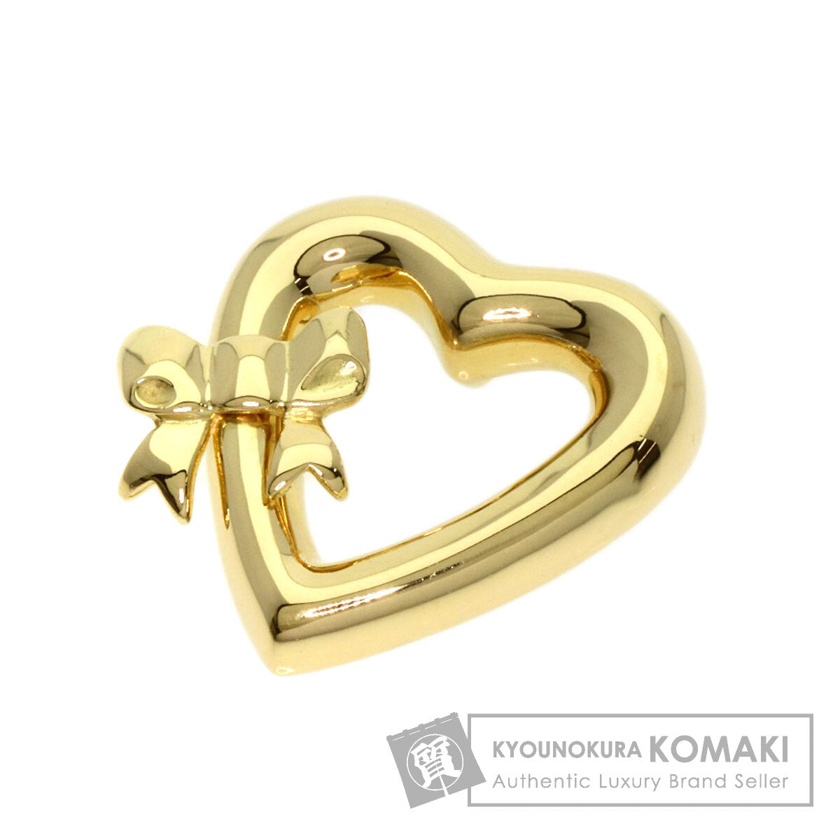 TIFFANY&Co. ティファニー ハート リボン ペンダントトップ K18YG レディース 中古