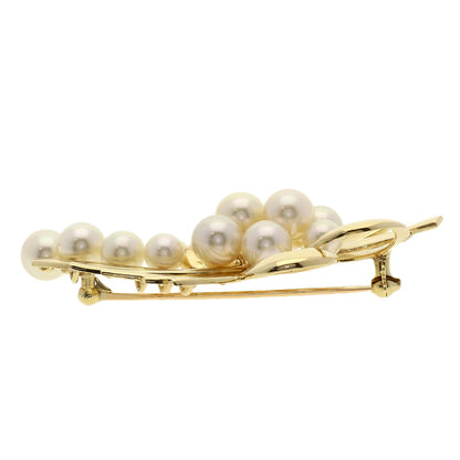 MIKIMOTO ミキモト パール 真珠 ブローチ K14YG レディース 中古