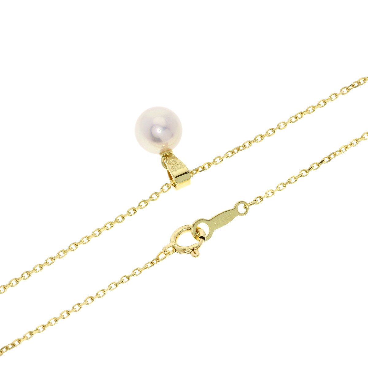 MIKIMOTO ミキモト パール 真珠 ネックレス K18YG レディース 中古