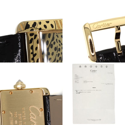 CARTIER カルティエ WA301836 ミニタンク ディヴァン パンサー ダイヤモンド 20本限定 腕時計 K18YG レディース 中古