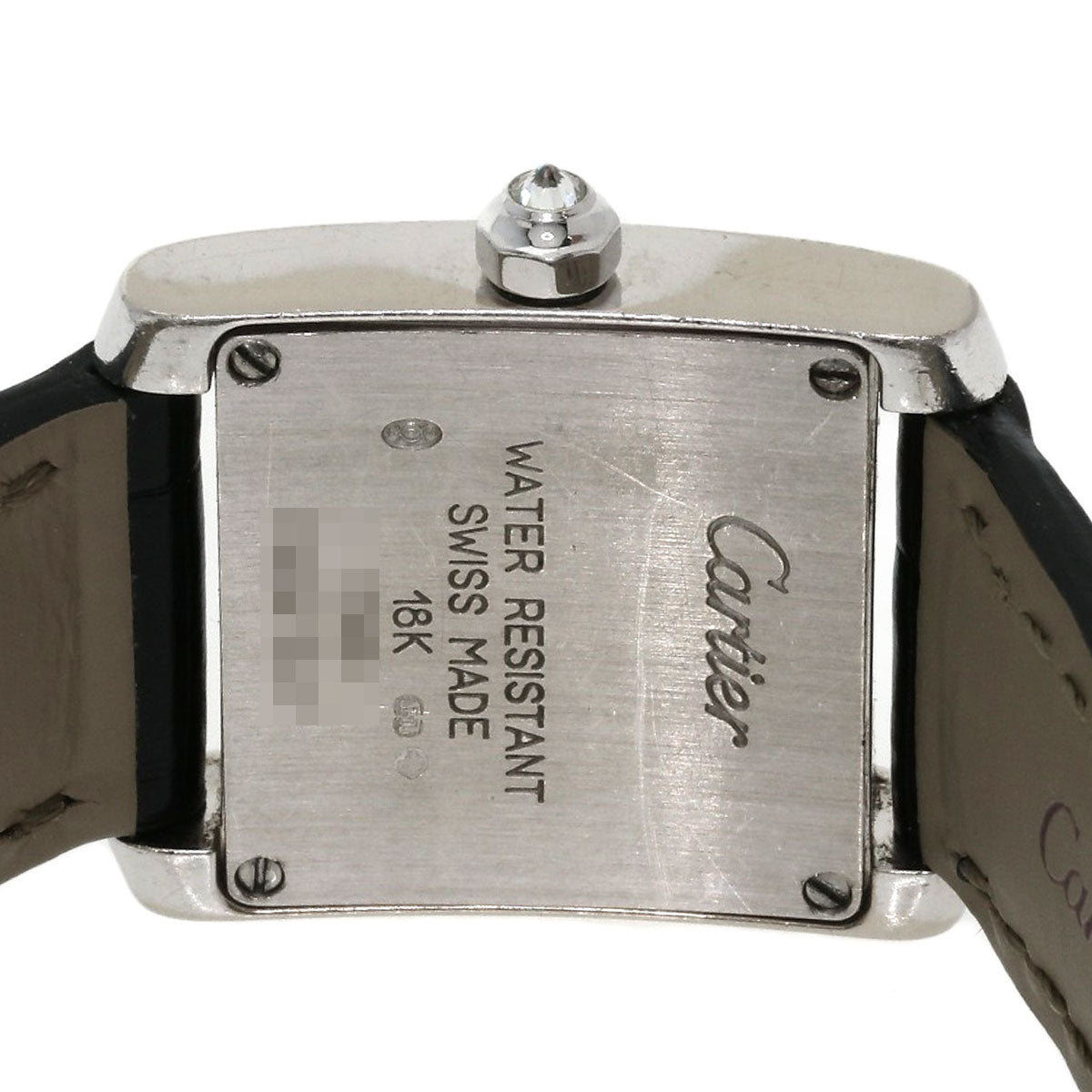 CARTIER カルティエ WE1002S3 タンクフランセーズSM 純正ダイヤモンドベゼル 腕時計 K18WG レディース 中古