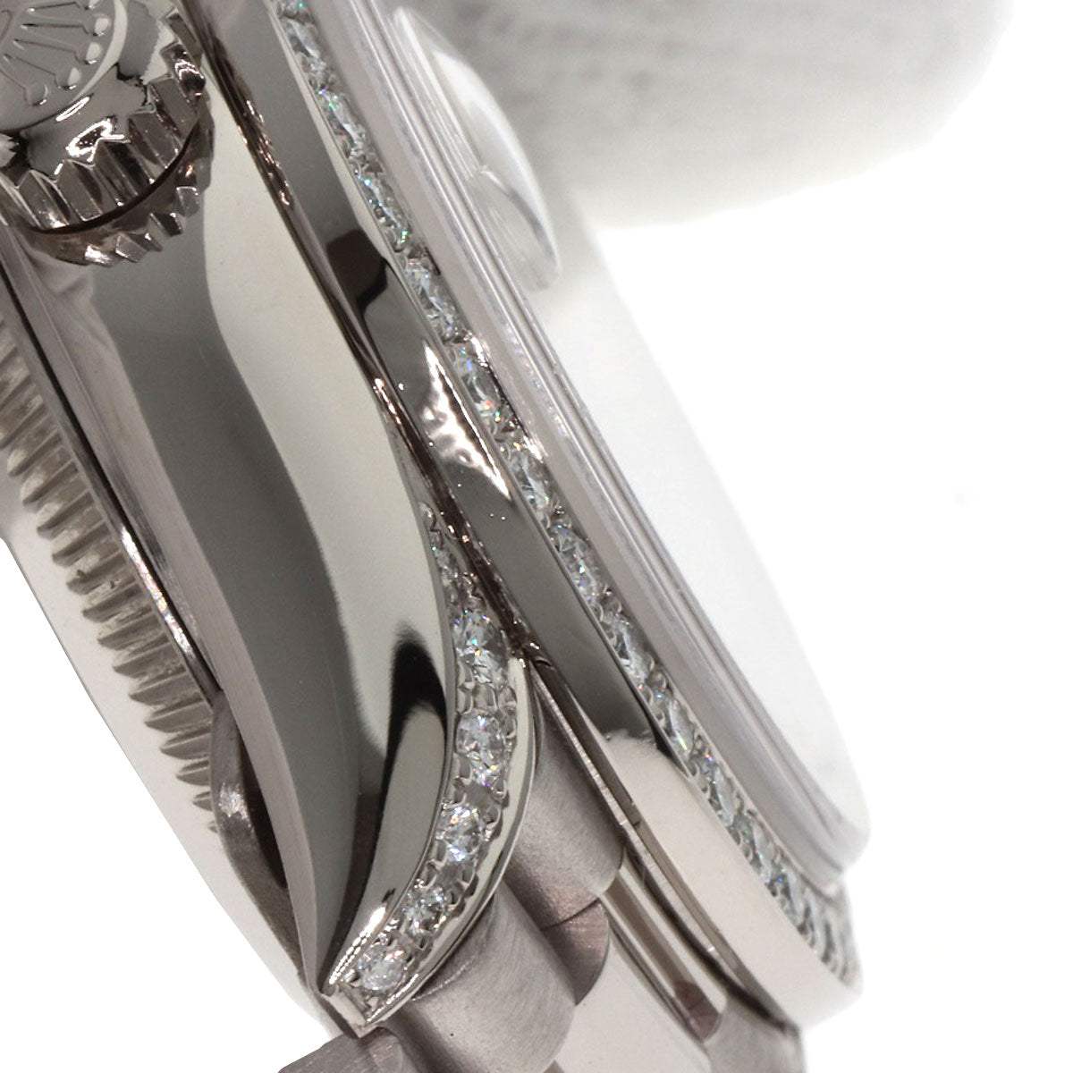 ROLEX ロレックス 79159G デイトジャスト 10P ベゼル ダイヤモンド 腕時計 K18WG レディース 中古