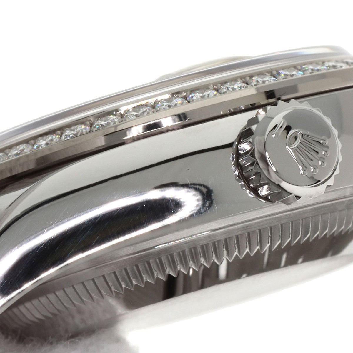ROLEX ロレックス 279384RBR デイトジャスト 10P ダイヤモンド 腕時計 SS レディース 中古