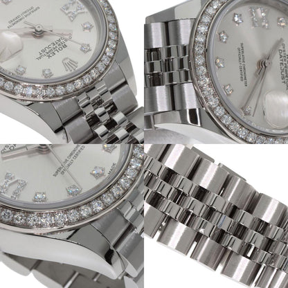 ROLEX ロレックス 279384RBR デイトジャスト 10P ダイヤモンド 腕時計 SS レディース 中古