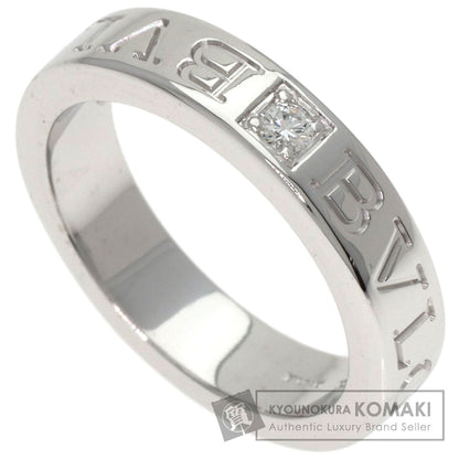 BVLGARI ブルガリ ダブル ロゴ 1P ダイヤモンド リング・指輪 K18WG レディース 中古