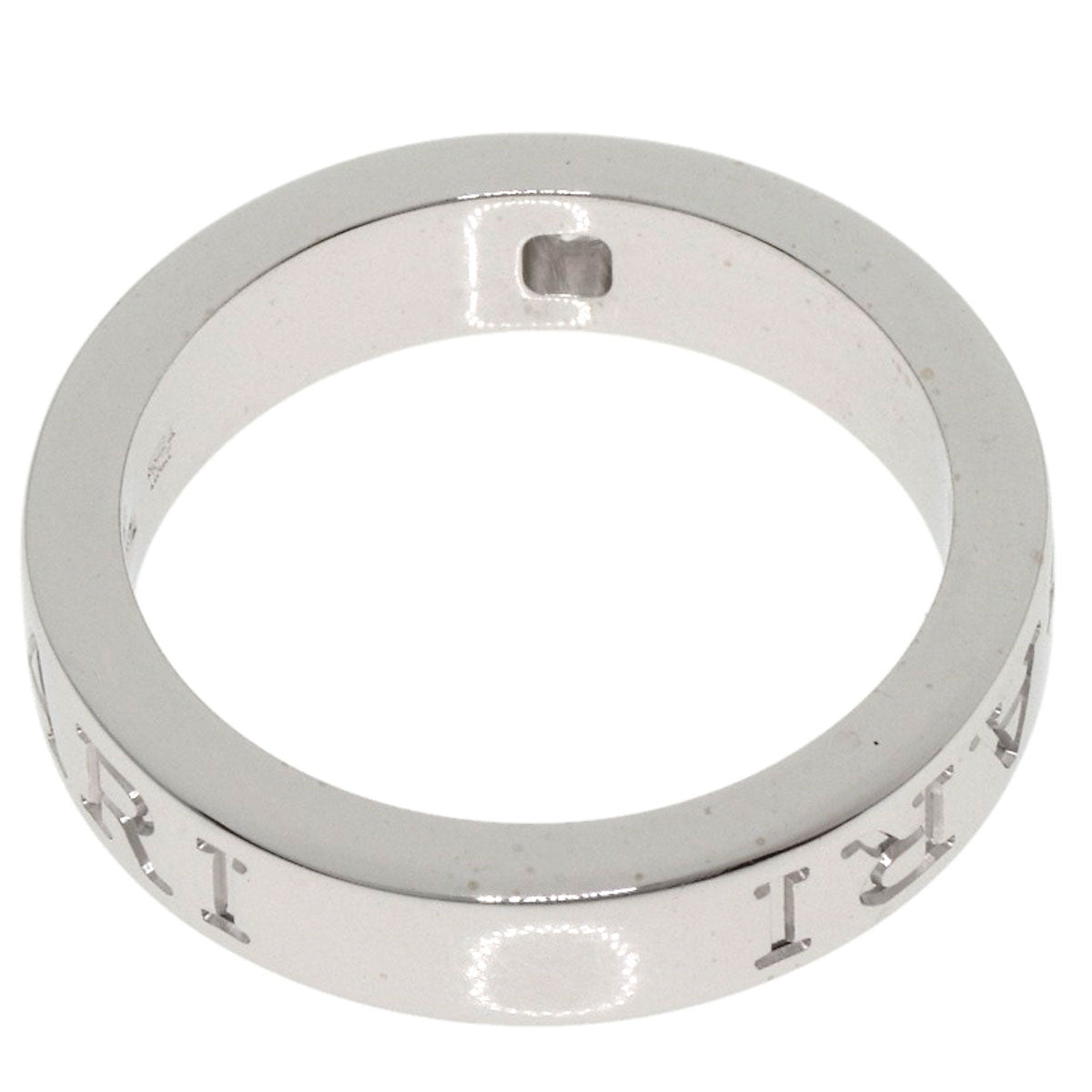 BVLGARI ブルガリ ダブル ロゴ 1P ダイヤモンド リング・指輪 K18WG レディース 中古