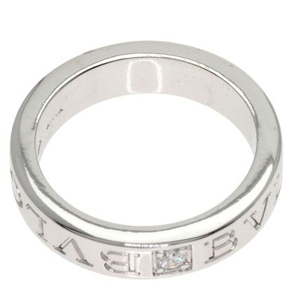 BVLGARI ブルガリ ダブル ロゴ 1P ダイヤモンド リング・指輪 K18WG レディース 中古