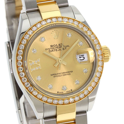 ROLEX ロレックス 279383RBR デイトジャスト スター IX ベゼル ダイヤモンド 腕時計 SS レディース 中古