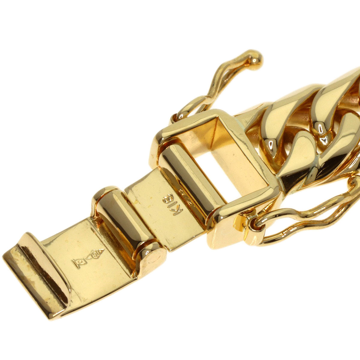 SELECT JEWELRY セレクトジュエリー 喜平 キヘイ 6面W ブレスレット K18YG メンズ 中古