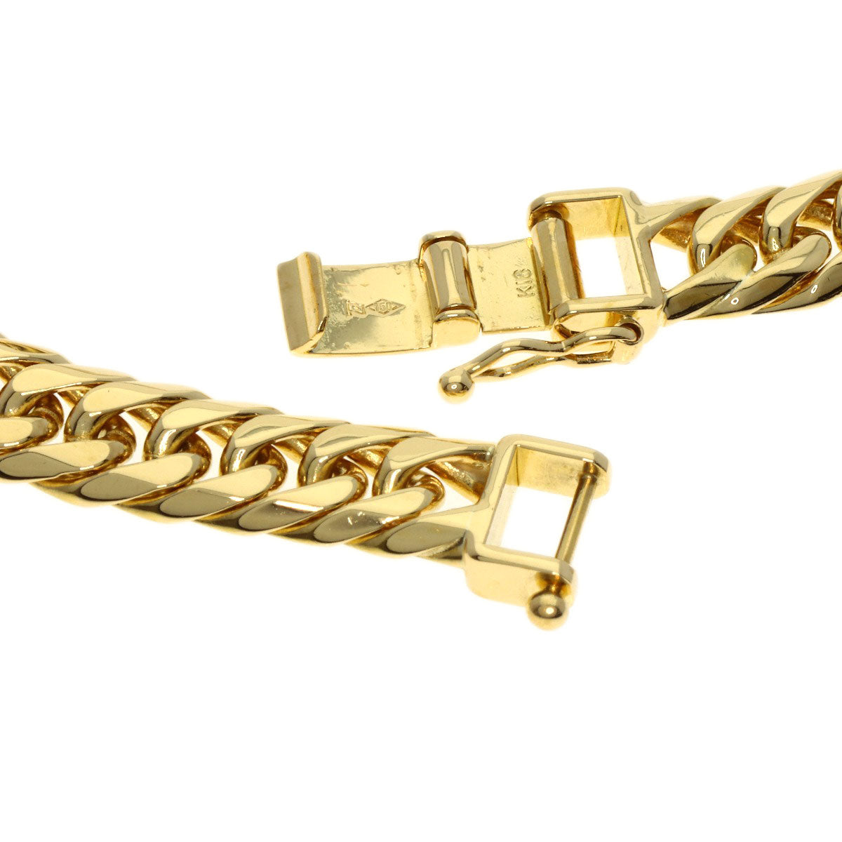 SELECT JEWELRY セレクトジュエリー 喜平 キヘイ 6面W ネックレス K18YG メンズ 中古