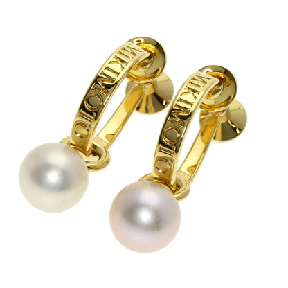 MIKIMOTO ミキモト パール 真珠 2WAY イヤリング K18YG レディース 中古