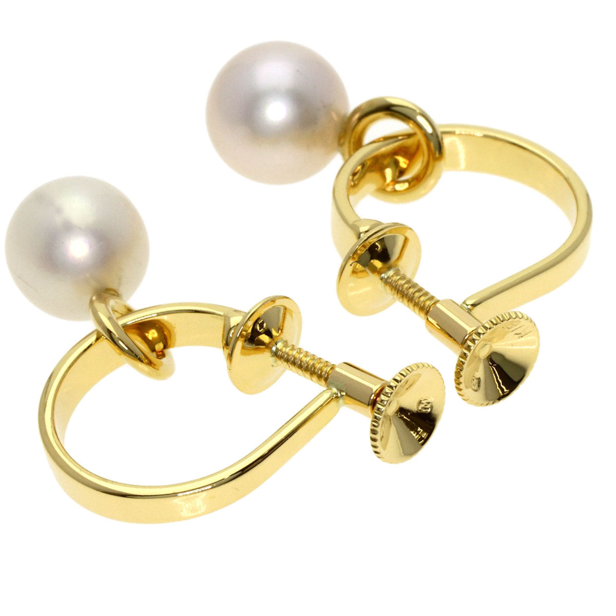 MIKIMOTO ミキモト パール 真珠 2WAY イヤリング K18YG レディース 中古