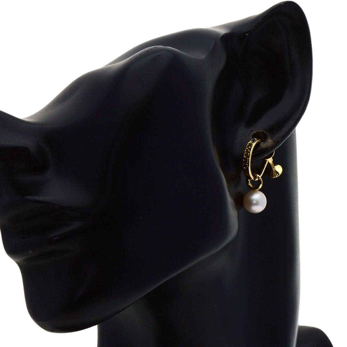 MIKIMOTO ミキモト パール 真珠 2WAY イヤリング K18YG レディース 中古