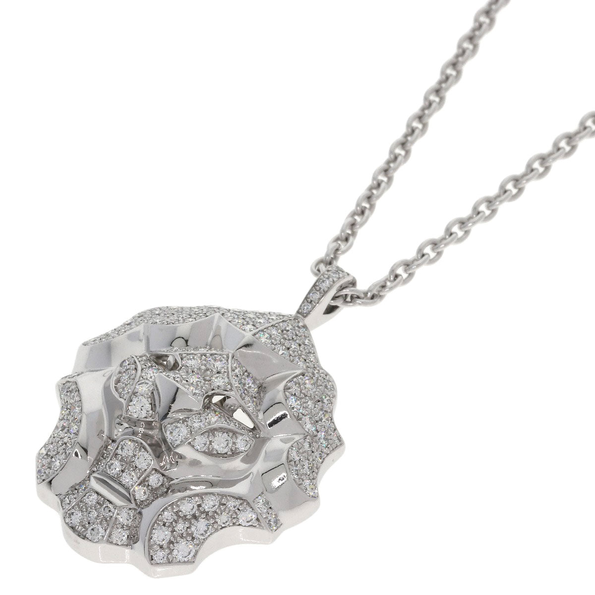CHANEL シャネル スー ル シーニュ デュ リオン ダイヤモンド ネックレス K18WG レディース 中古