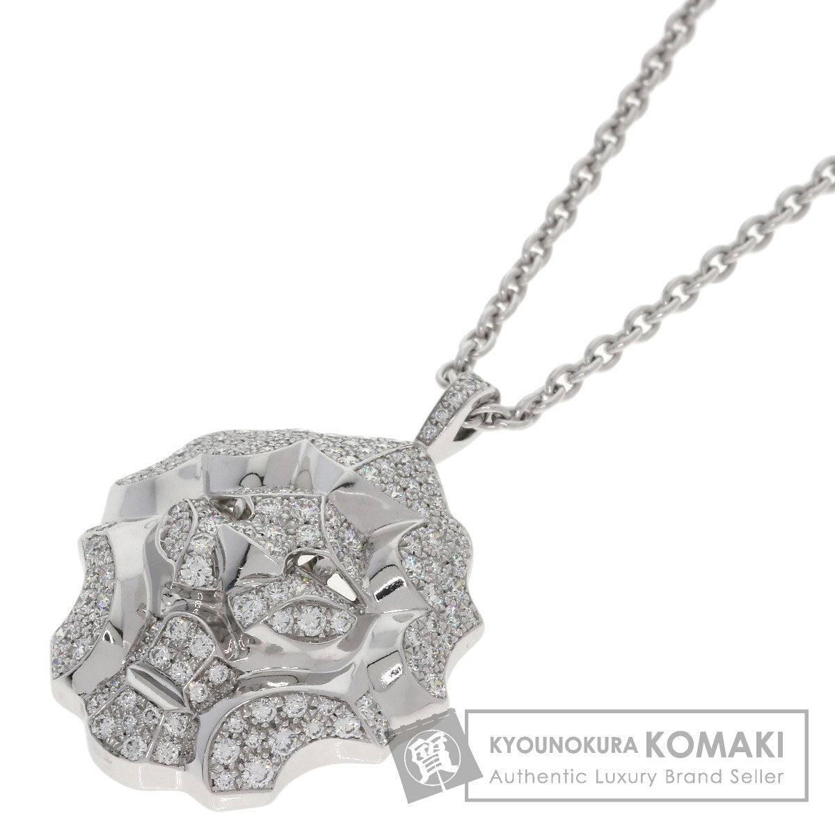 CHANEL シャネル スー ル シーニュ デュ リオン ダイヤモンド ネックレス K18WG レディース 中古