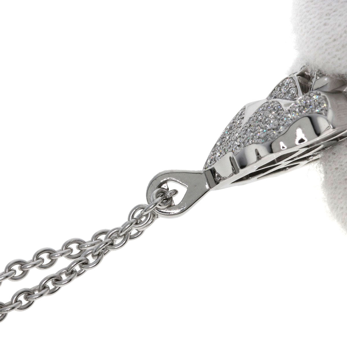 CHANEL シャネル スー ル シーニュ デュ リオン ダイヤモンド ネックレス K18WG レディース 中古