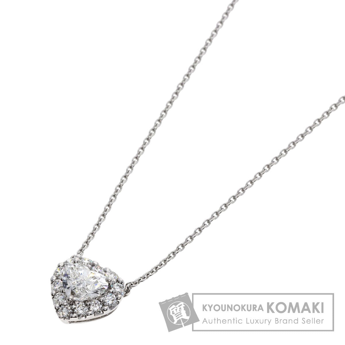 グラフ アイコン ハートシェイプ ダイヤモンド ネックレス 中古 商品画像1