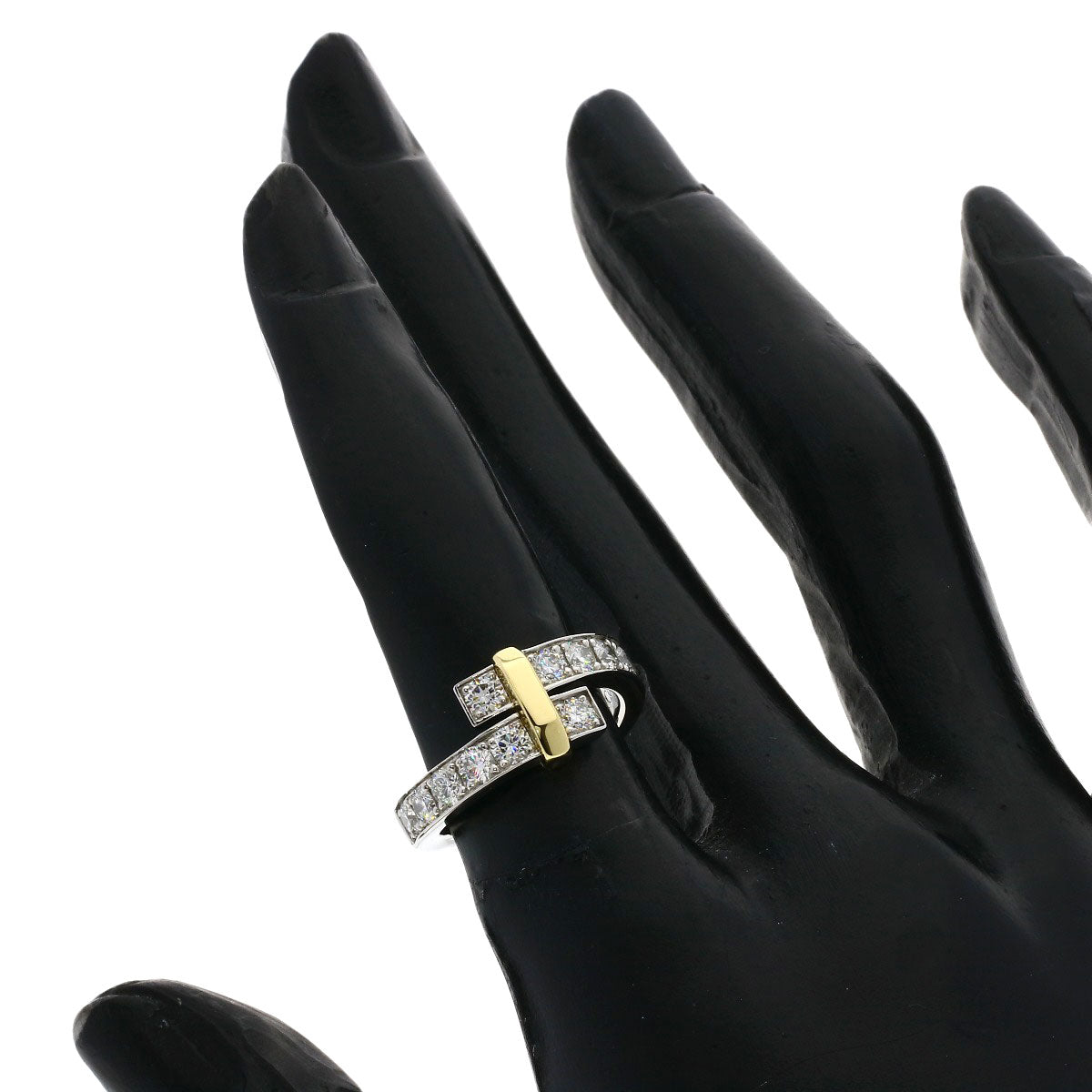 ティファニー エッジ ワイド バイパス ダイヤモンド リング・指輪 中古 商品画像8