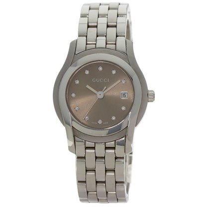 GUCCI グッチ 5500L 11P ダイヤモンド 腕時計 SS レディース 中古