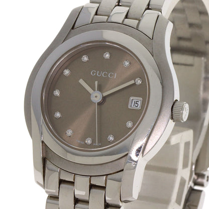 GUCCI グッチ 5500L 11P ダイヤモンド 腕時計 SS レディース 中古