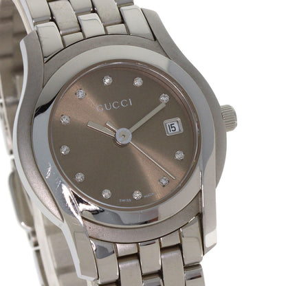 GUCCI グッチ 5500L 11P ダイヤモンド 腕時計 SS レディース 中古