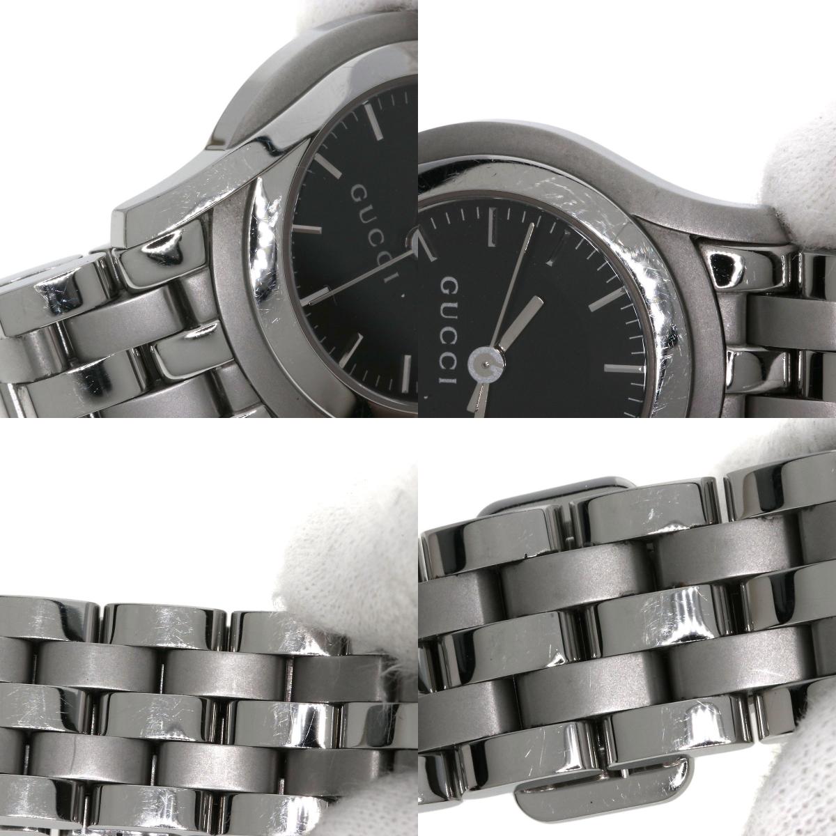 GUCCI グッチ 5500L ラウンドフェイス 腕時計 SS レディース 中古