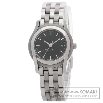 GUCCI グッチ 5500L ラウンドフェイス 腕時計 SS レディース 中古