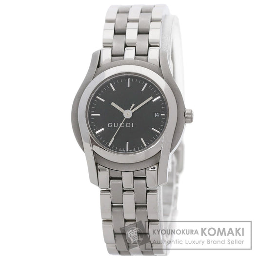 GUCCI グッチ 5500L ラウンドフェイス 腕時計 SS レディース 中古