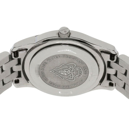 GUCCI グッチ 5500L ラウンドフェイス 腕時計 SS レディース 中古