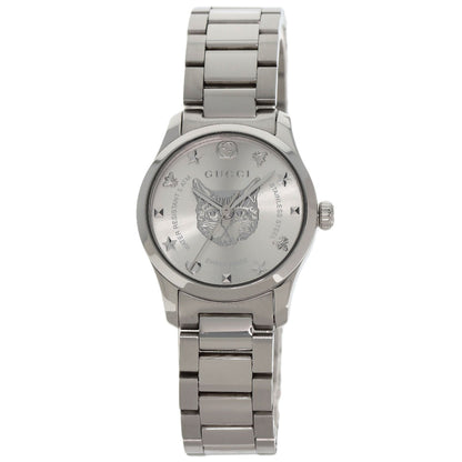 GUCCI グッチ YA126595 Gタイムレス キャットヘッド 126.5 腕時計 SS レディース 中古