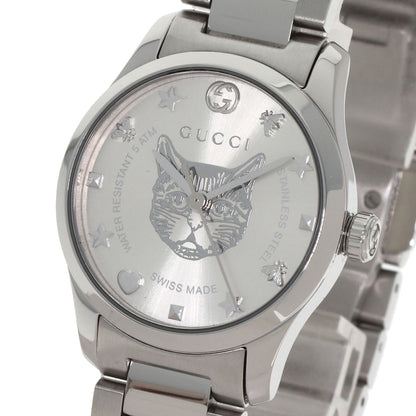 GUCCI グッチ YA126595 Gタイムレス キャットヘッド 126.5 腕時計 SS レディース 中古