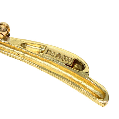SELECT JEWELRY セレクトジュエリー パール 真珠 ダイヤモンド ブローチ K18YG レディース 中古