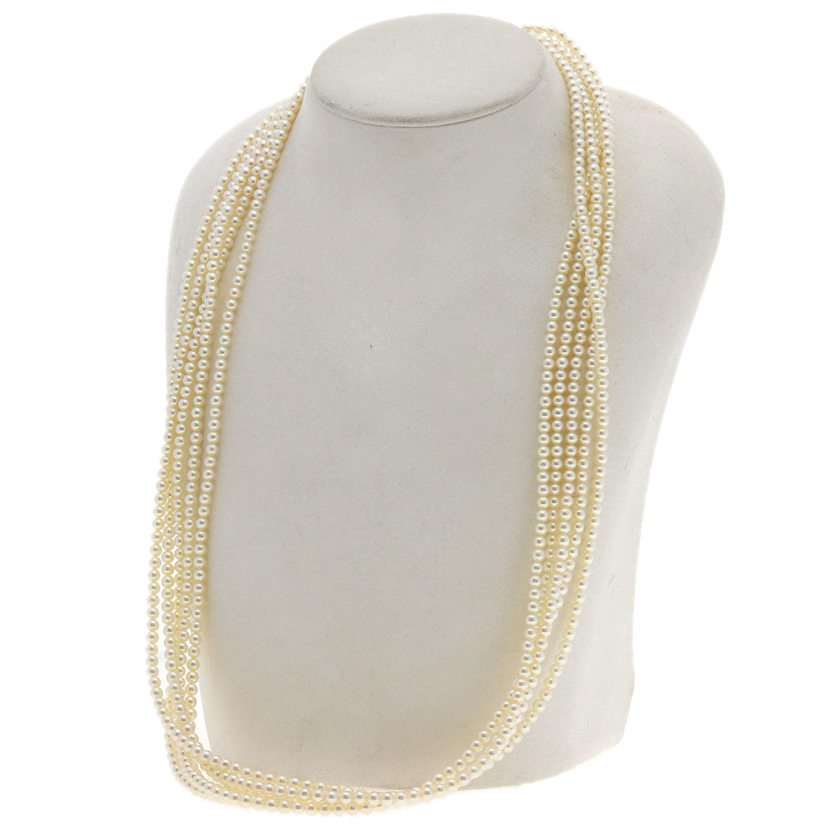 MIKIMOTO ミキモト ベビー パール 真珠 5連 ネックレス K18YG レディース 中古