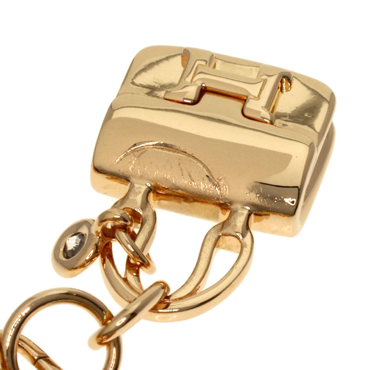 HERMES エルメス コンスタンス 1P ダイヤモンド ブレスレット K18PG レディース 中古