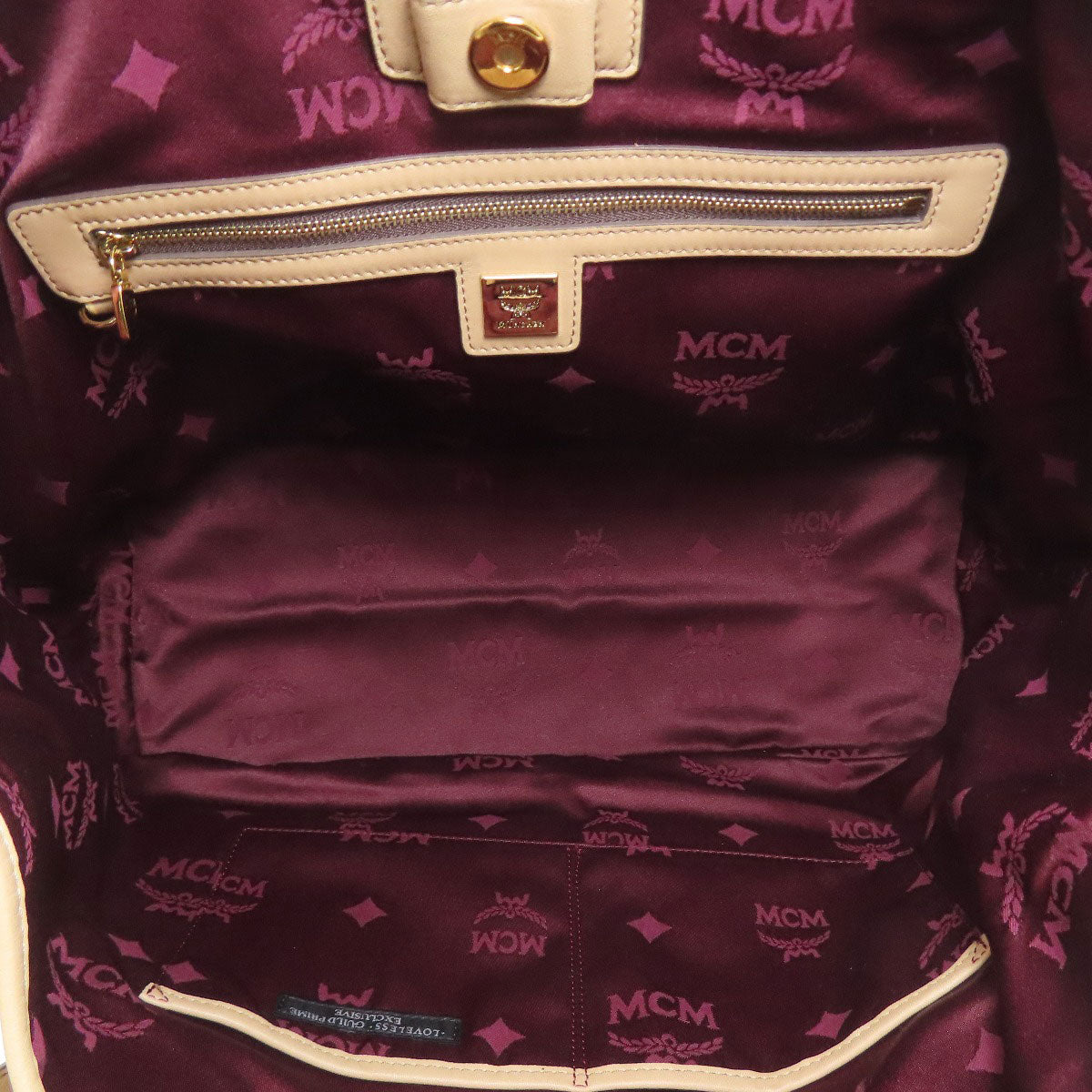 MCM エムシーエム ロゴ トートバッグ PVC レディース 中古