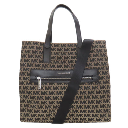 Michael Kors マイケルコース MKシグネチャー 2WAY トートバッグ キャンバス レディース 中古