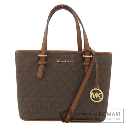 Michael Kors マイケルコース MKシグネチャー 2WAY ハンドバッグ PVC レディース 中古