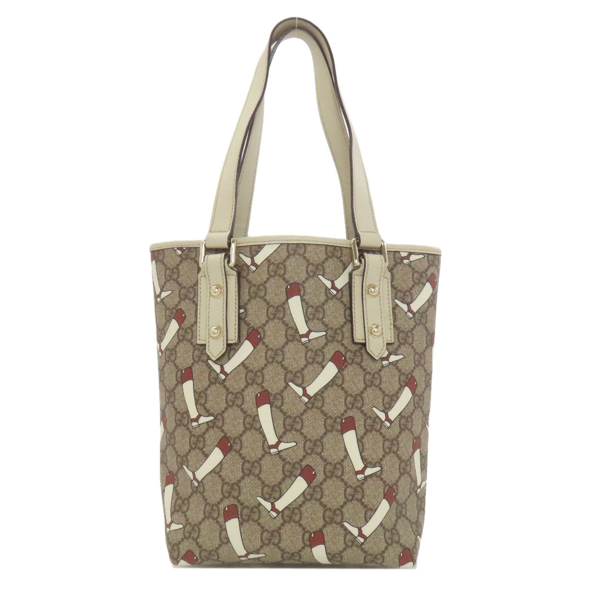 GUCCI グッチ 257250 アウトレット GG ブーツ GGスプリーム ハンドバッグ PVC レディース 中古