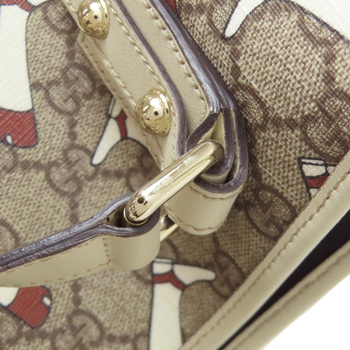 GUCCI グッチ 257250 アウトレット GG ブーツ GGスプリーム ハンドバッグ PVC レディース 中古
