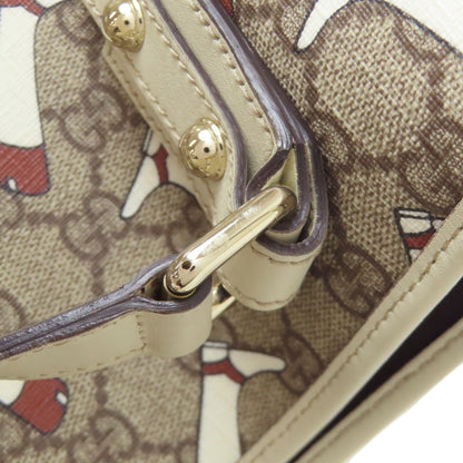 GUCCI グッチ 257250 アウトレット GG ブーツ GGスプリーム ハンドバッグ PVC レディース 中古