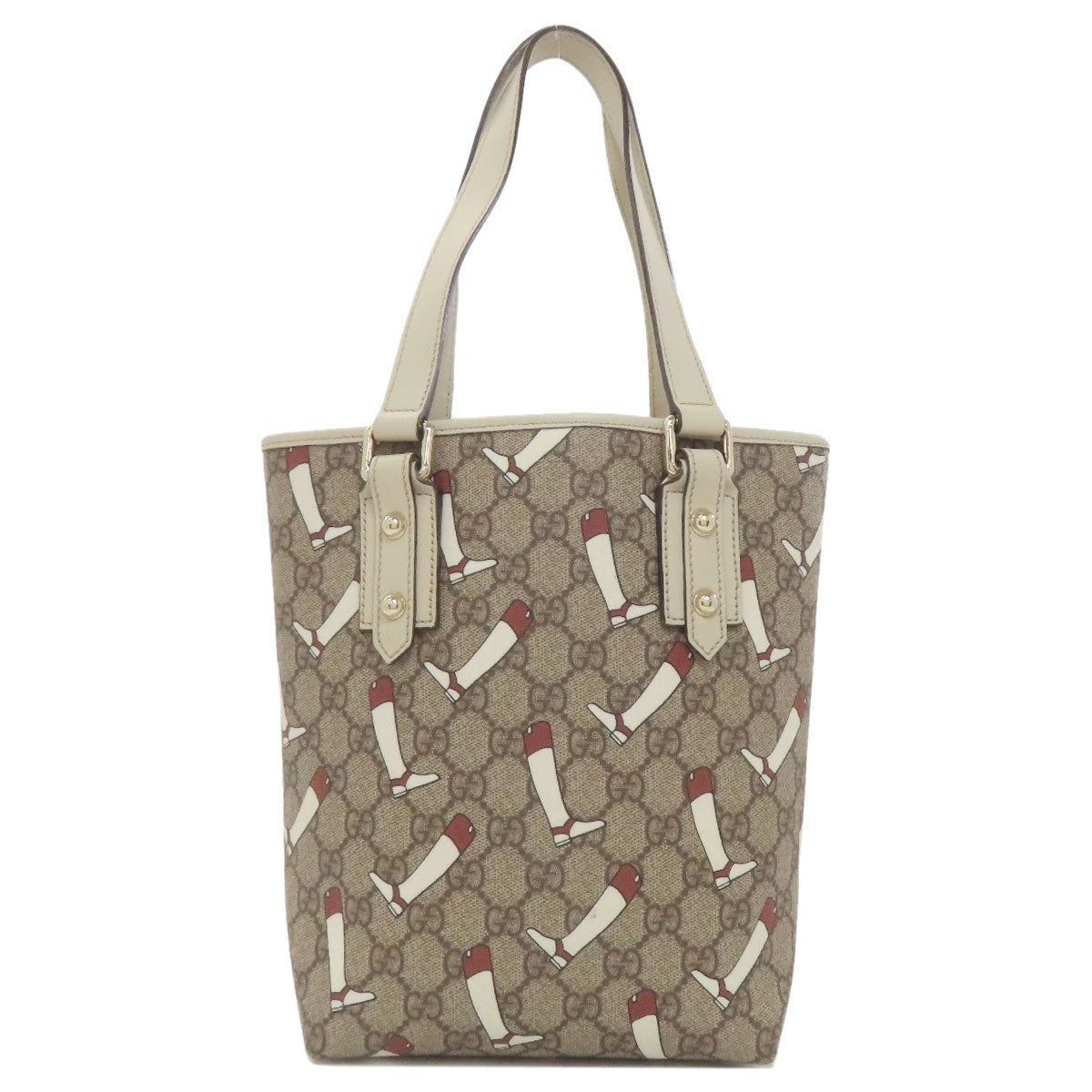 GUCCI グッチ 257250 アウトレット GG ブーツ GGスプリーム ハンドバッグ PVC レディース 中古