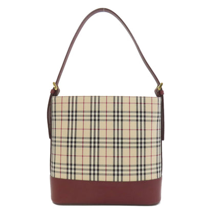BURBERRY バーバリー ワンショルダー バーバリーチェック ノバチェック ショルダーバッグ キャンバス レディース 中古