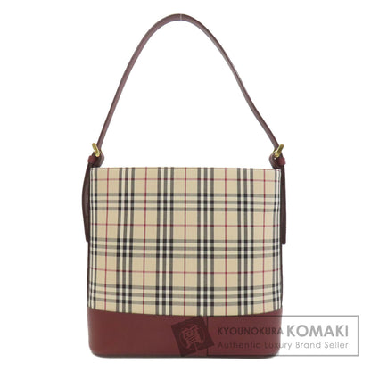 BURBERRY バーバリー ワンショルダー バーバリーチェック ノバチェック ショルダーバッグ キャンバス レディース 中古