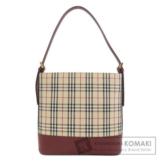 BURBERRY バーバリー ワンショルダー バーバリーチェック ノバチェック ショルダーバッグ キャンバス レディース 中古