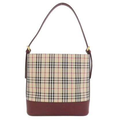 BURBERRY バーバリー ワンショルダー バーバリーチェック ノバチェック ショルダーバッグ キャンバス レディース 中古