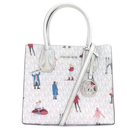 Michael Kors マイケルコース ウィンター 人物モチーフ 2WAY ハンドバッグ PVC レディース 中古