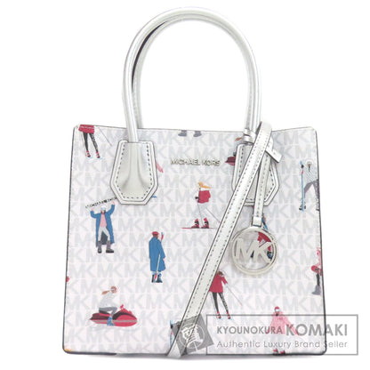 Michael Kors マイケルコース ウィンター 人物モチーフ 2WAY ハンドバッグ PVC レディース 中古