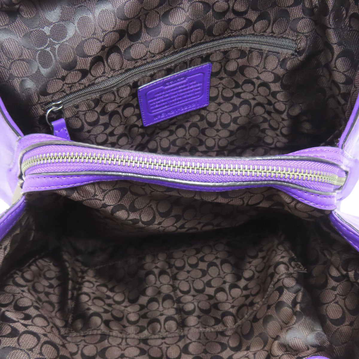 COACH コーチ 32221 ロゴ ハンドバッグ レザー レディース 中古